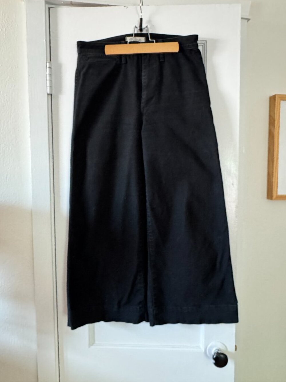 Madewell Emmett Crop Wide Leg Pants Black Size 27 - Picture 3 of 9